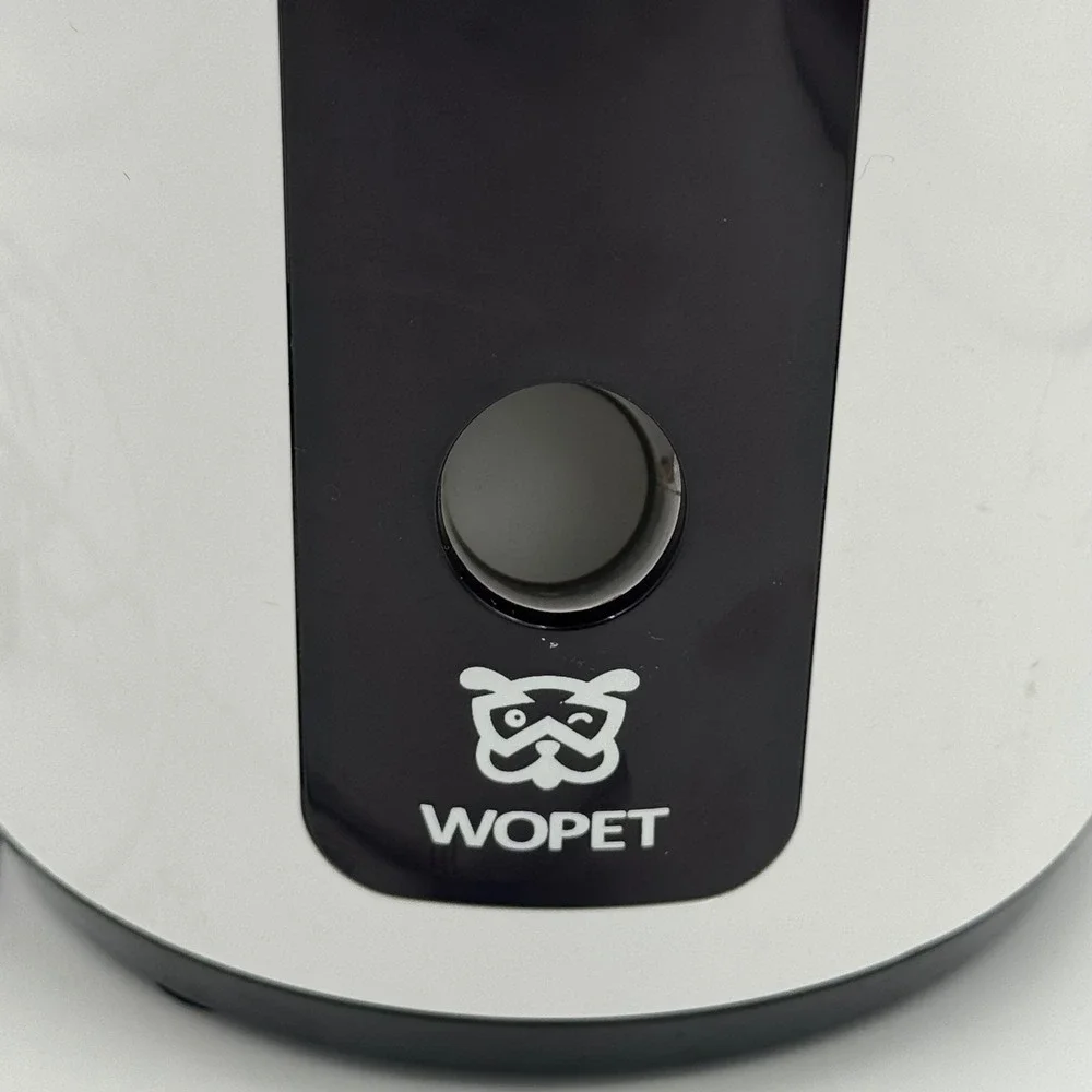 White & Black Smart Pet Feeder with Camera